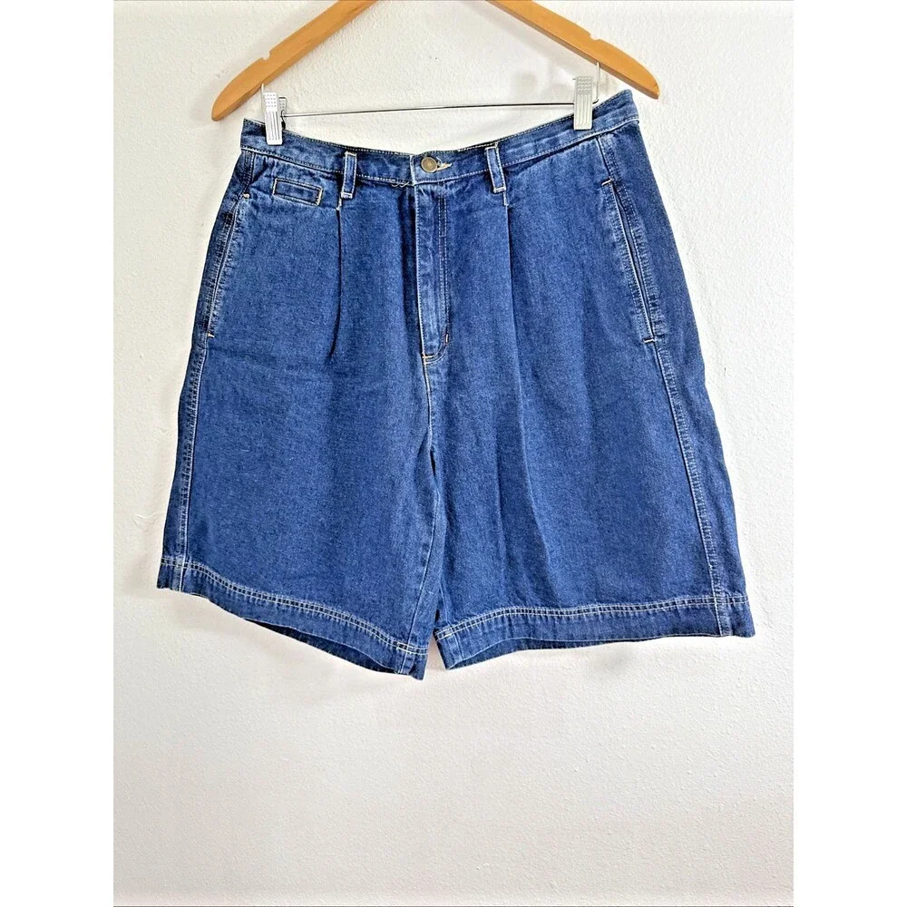 Vtg Liz Claiborne Jeans Shorts Women 16 Relaxed Denim Baggy Wide Leg Skatter Y2K